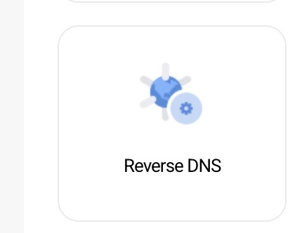Reverse DNS icon in Service Management tools