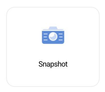 Snapshot management icon in Service Management tools